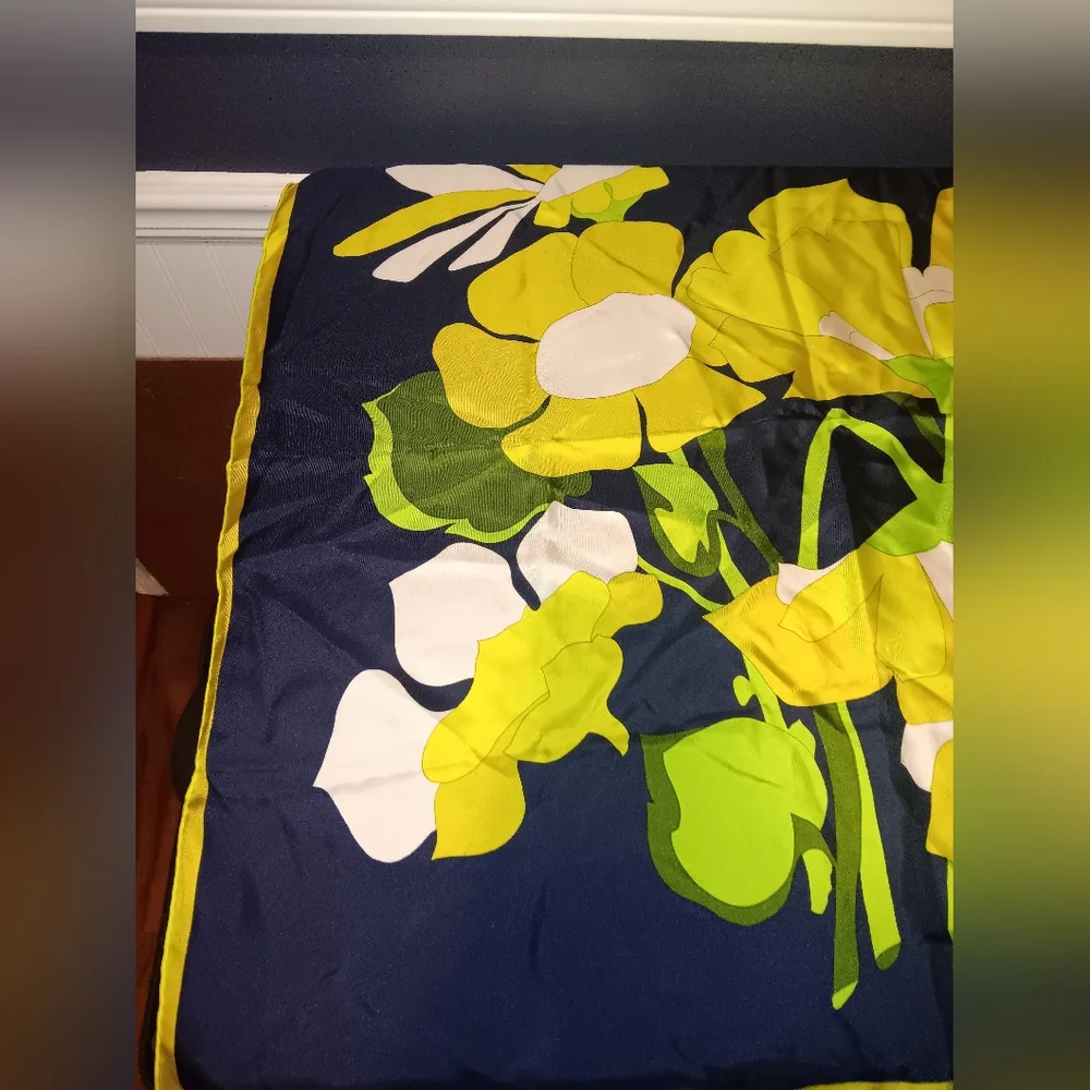 Christian Dior Floral Silk Scarf